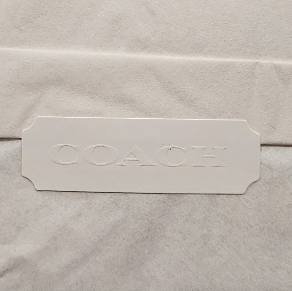 Coach Forest Flower Print Travel Jewelry Case Coated Canvas Zip Around Blue NWT - Picture 10 of 13